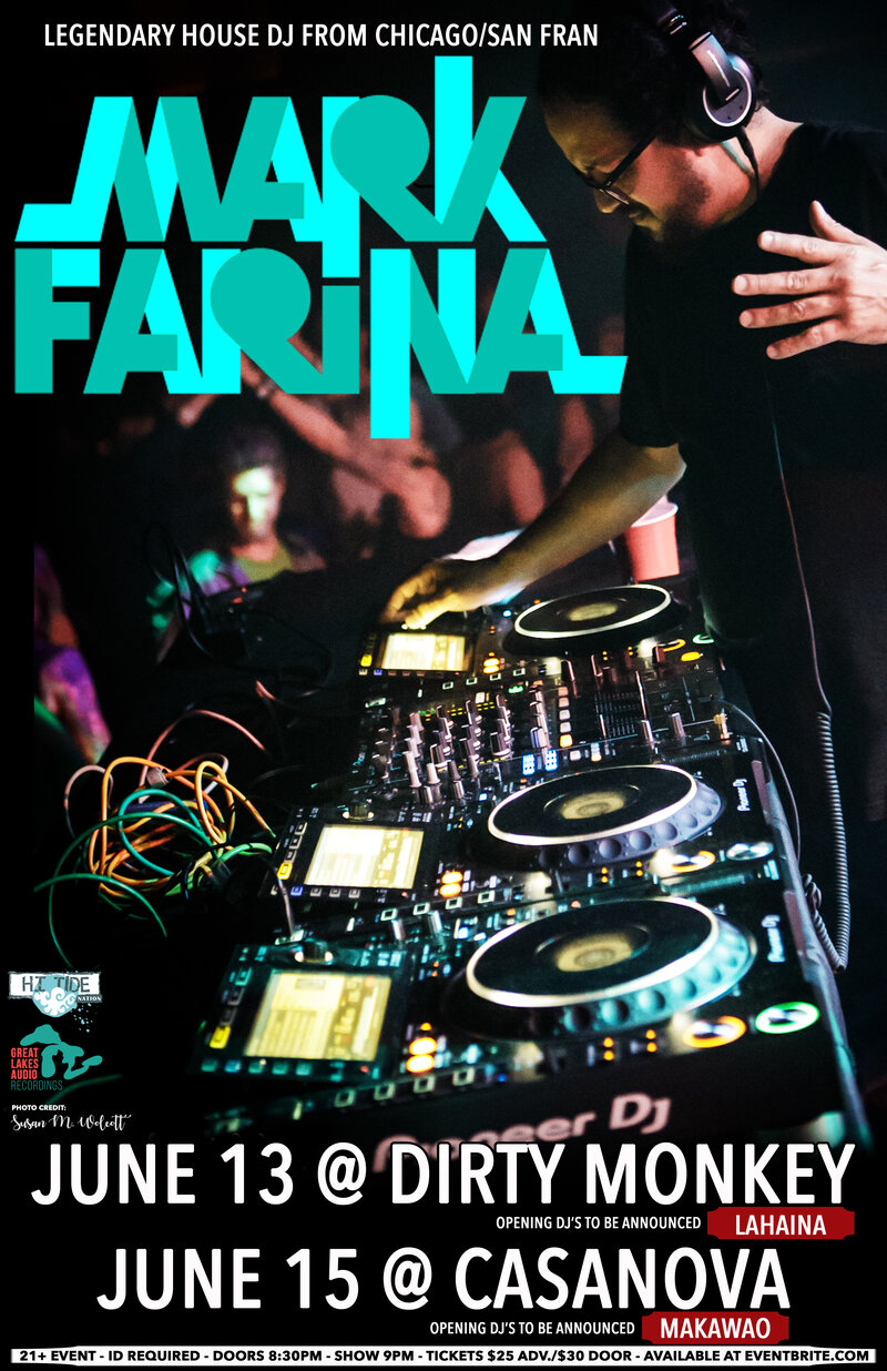 Legendary House DJ from Chicago/San Fran: Dj Mark Farina @ Casanova Jun 15 2019 - May 8th @ Casanova