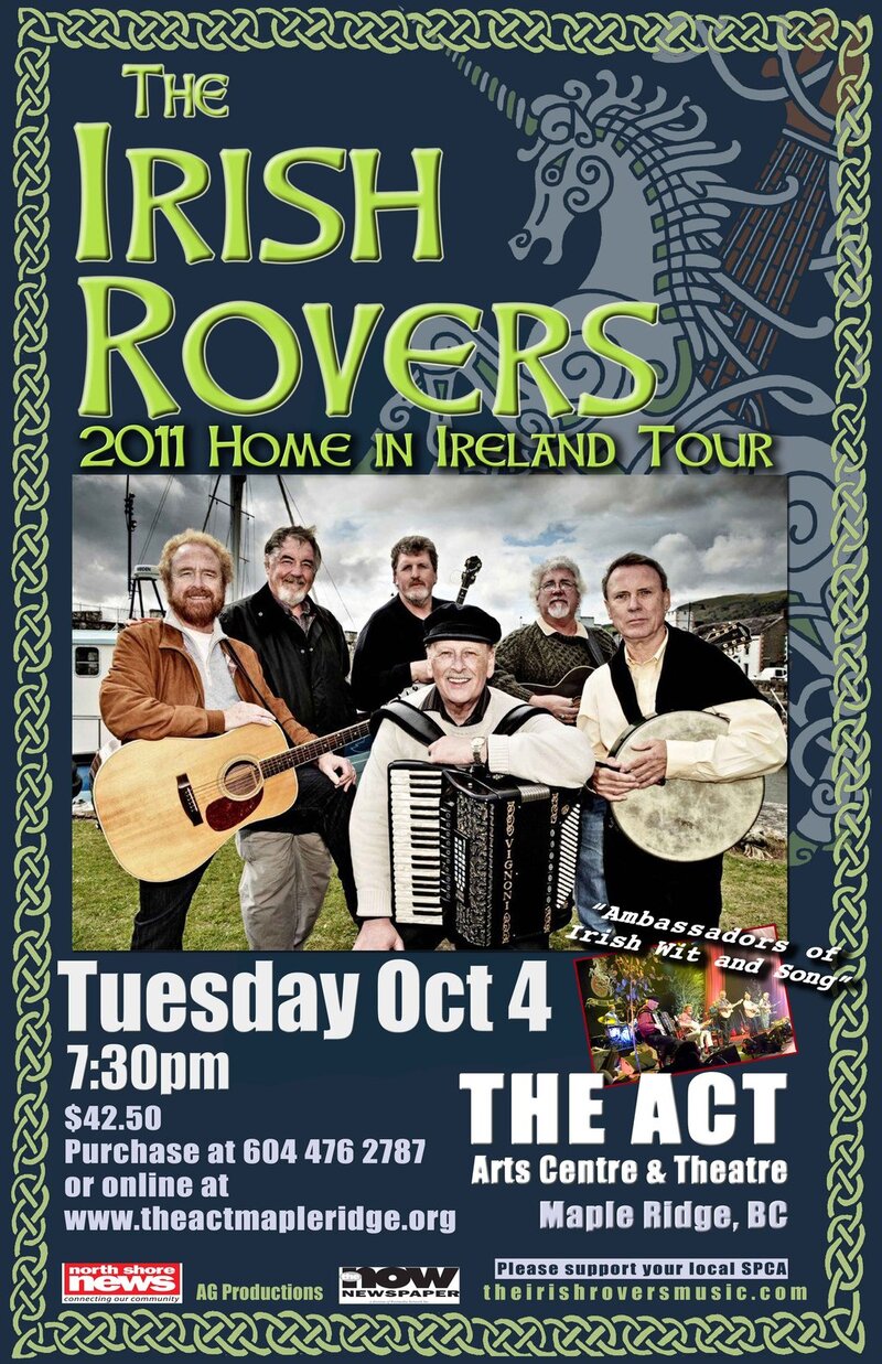 The Irish Rovers LIVE at The ACT: Irish Rovers @ The ACT Oct 4 2011 - May 7th @ The ACT