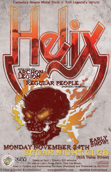 (Early Show): Helix, Regular People, Archon Legion @ Capital Ballroom Nov 24 2008 - May 8th @ Capital Ballroom