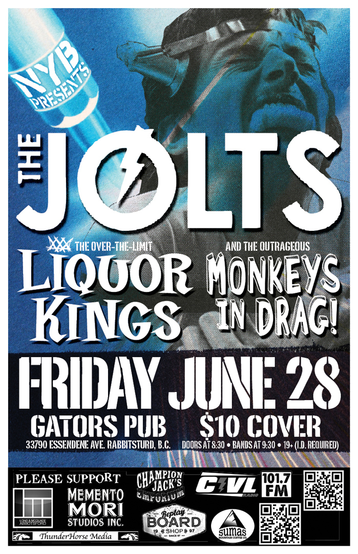 The Jolts, Liquor Kings, Monkeys in Drag @ Gator's Pub Jun 28 2013 - May 7th @ Gator's Pub