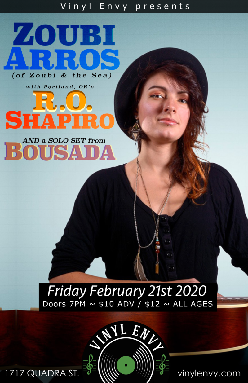 Zoubi Arros, R.O. Shapiro  (San Diego, CA), BOUSADA (Solo Set) @ Vinyl Envy Feb 21 2020 - May 7th @ Vinyl Envy