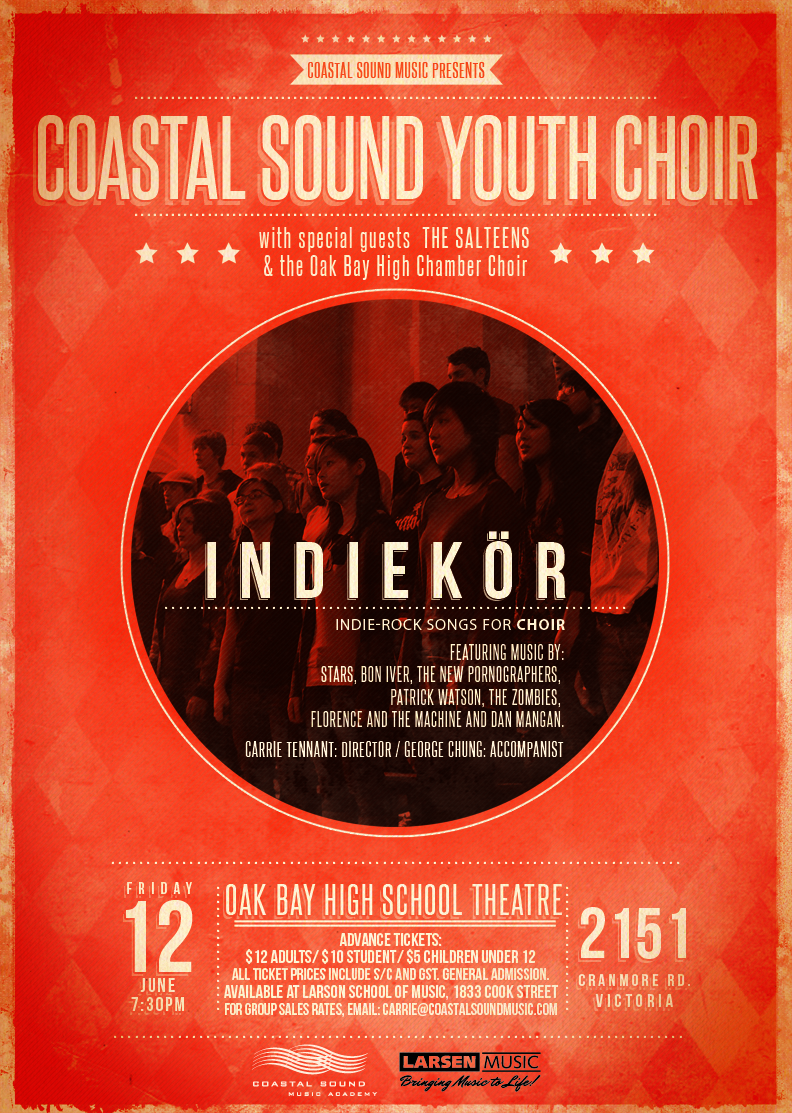 Indiekor w Special Guests:: The Salteens, Oak Bay High Chamber Choir @ Oak Bay High Theatre - Jun 12, 2015