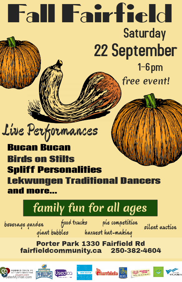 Fall Fairfield 2018: Lekwungen Traditional Dancers, Dance Temple, Bučan Bučan, The Spliff Personalities, Birds on Stilts @ Porter Park - Sep 22, 2018