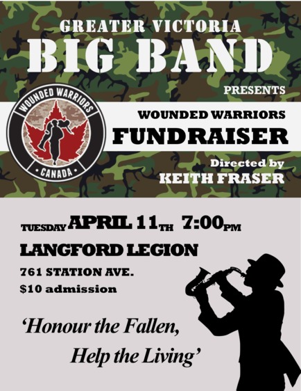 GVBB Wounded Warriors Fundraiser @ Langford Legion (Prince Edward) Apr 11 2017 - May 6th @ Langford Legion (Prince Edward)