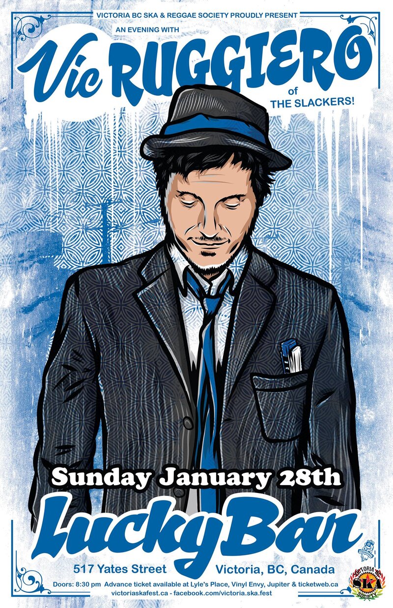 AN EVENING WITH VIC RUGGIERO OF THE SLACKERS (Solo Acoustic): Vic Ruggiero @ Lucky Bar Jan 28 2018 - May 7th @ Lucky Bar