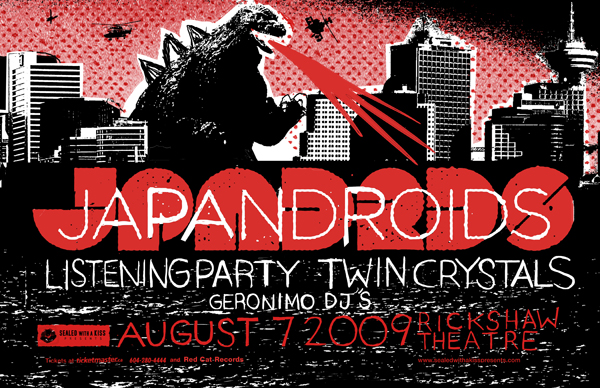 Japandroids, Listening Party, Twin Crystals, GERONIMO djs @ Rickshaw Theatre Aug 7 2009 - May 7th @ Rickshaw Theatre