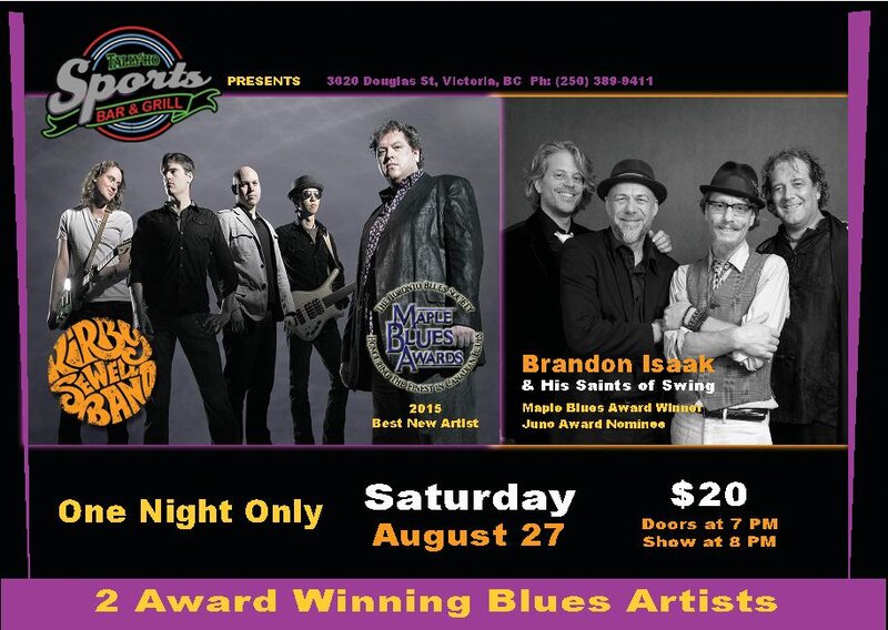 Kirby Sewell, Brandon Isaak & His Saints of Swing @ Tally Ho Sports Bar and Grill Aug 27 2016 - Jun 15th @ Tally Ho Sports Bar and Grill
