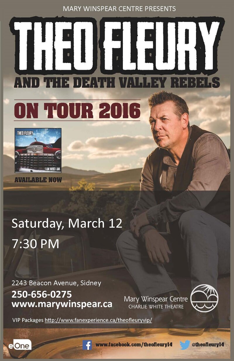 Theo Fleury, The Death Valley Rebels  @ Mary Winspear Centre Mar 12 2016 - Jun 4th @ Mary Winspear Centre