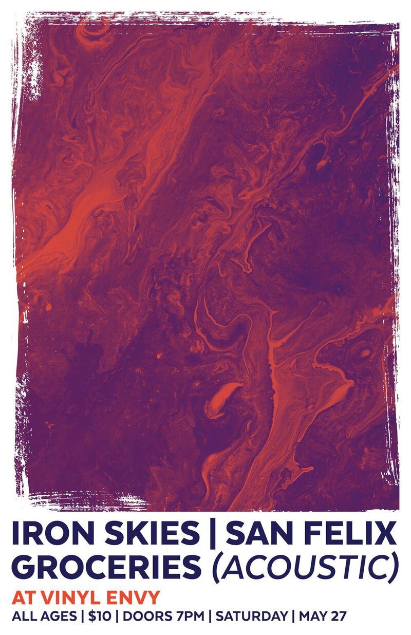 Iron Skies, Kid Heaven, Groceries @ Vinyl Envy May 27 2017 - Jun 4th @ Vinyl Envy