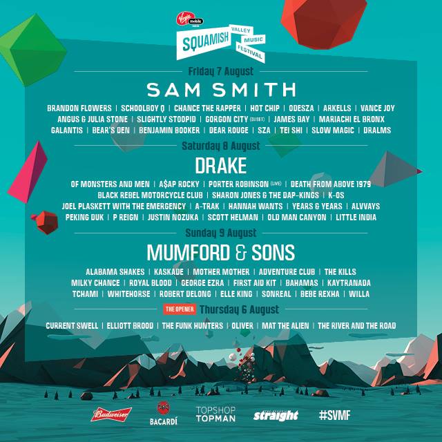 Current Swell, Elliott Brood, The Funk Hunters, The River and The Road @ Squamish Music Festival - Aug 06, 2015