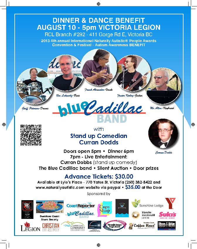 BLUE CADILLAC live at the Victoria Autism Awareness Benefit Camplaign fundraiser .: Blue Cadillac @ RCL Branch 202, 411 Gorge Rd, Victoria, BC - Aug 10, 2013