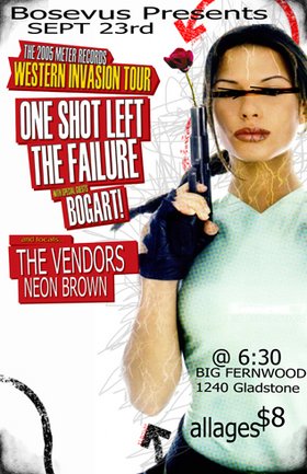 The Meter Records Tour: The Vendors, One Shot Left, The Failure - Calgary, Bogart, No Ferriers @ Fernwood (NRG) Community Centre Sep 23 2005 - May 5th @ Fernwood (NRG) Community Centre