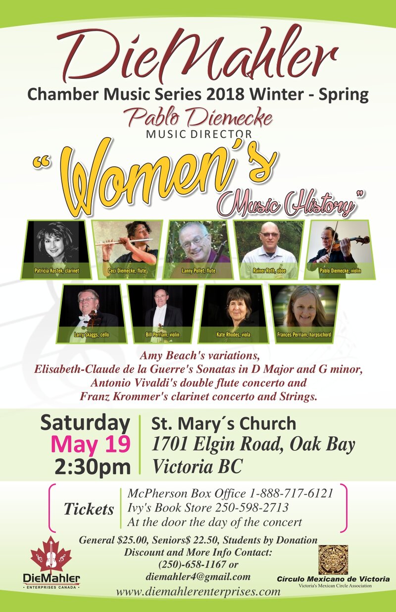 DieMahler Chamber Music Series @ St. Mary's Anglican Church May 19 2018 - May 7th @ St. Mary's Anglican Church
