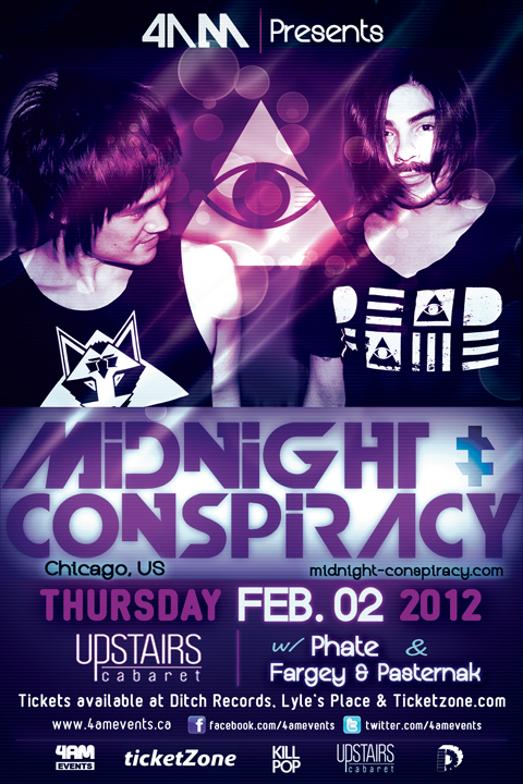 Midnight Conspiracy, Phate, Fargey & Pasternak @ Upstairs Feb 2 2012 - Jun 7th @ Upstairs