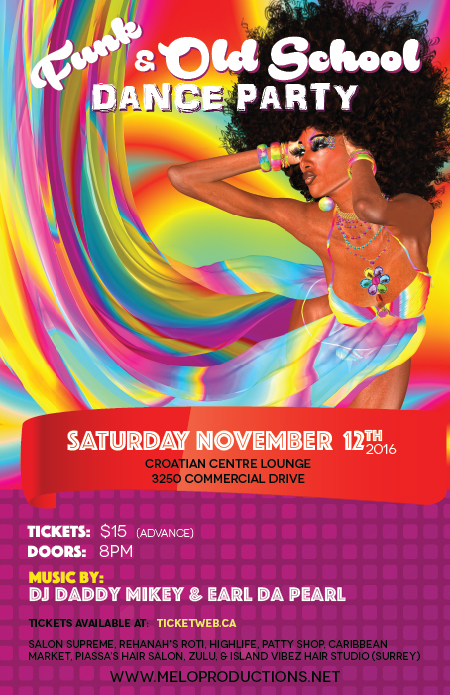 FUNK & OLD SCHOOL DANCE PARTY: Daddy Mikey, EARL DA PEARL @ Croatian Cultural Center Nov 12 2016 - May 6th @ Croatian Cultural Center
