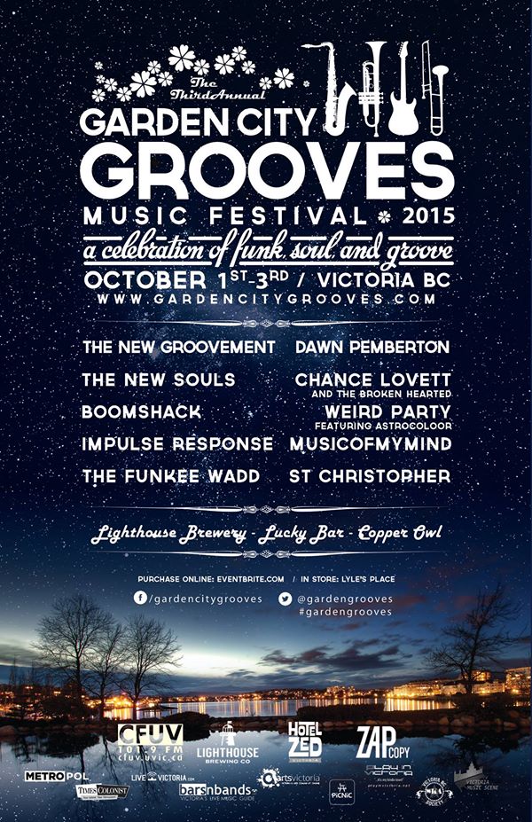 Garden City Grooves Night 3: Soul Night: Dawn Pemberton, Chance Lovett and the Broken Hearted, St. Christopher @ Lucky Bar Oct 3 2015 - May 7th @ Lucky Bar
