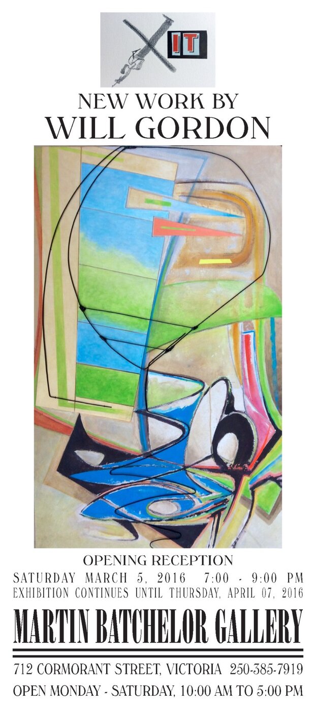 New Works by: Will Gordon @ Martin Batchelor Gallery - Mar 05, 2016