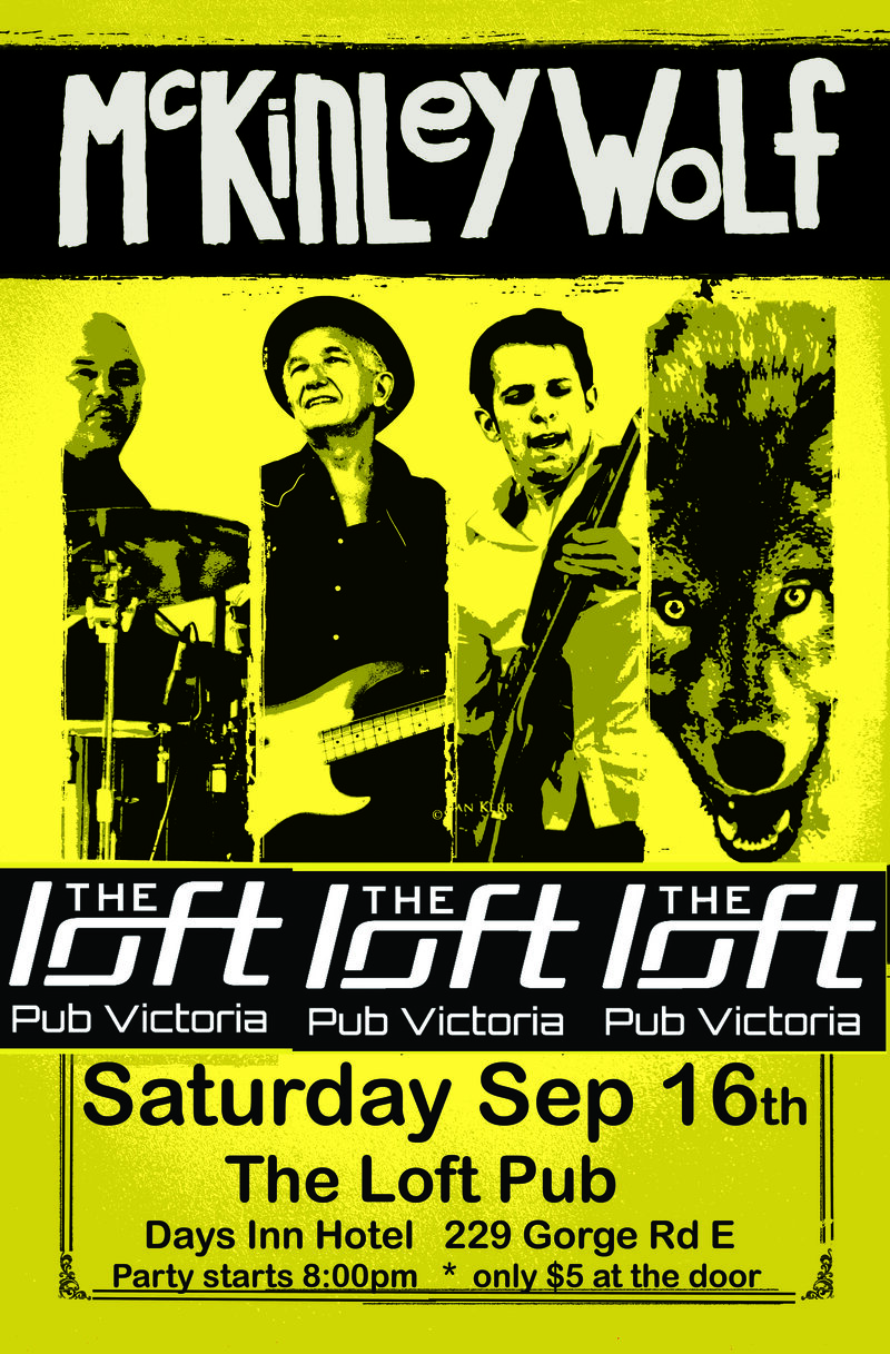 Live Blues Party: McKinley Wolf @ The Loft (Victoria) Sep 16 2017 - May 16th @ The Loft (Victoria)