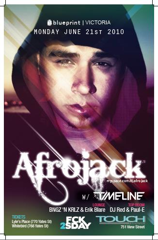 Afrojack, DJ Timeline, BNGZ 'N KRLZ, Erik Blare, DJs Red + Paul-E @ Touch Lounge Jun 21 2010 - May 9th @ Touch Lounge