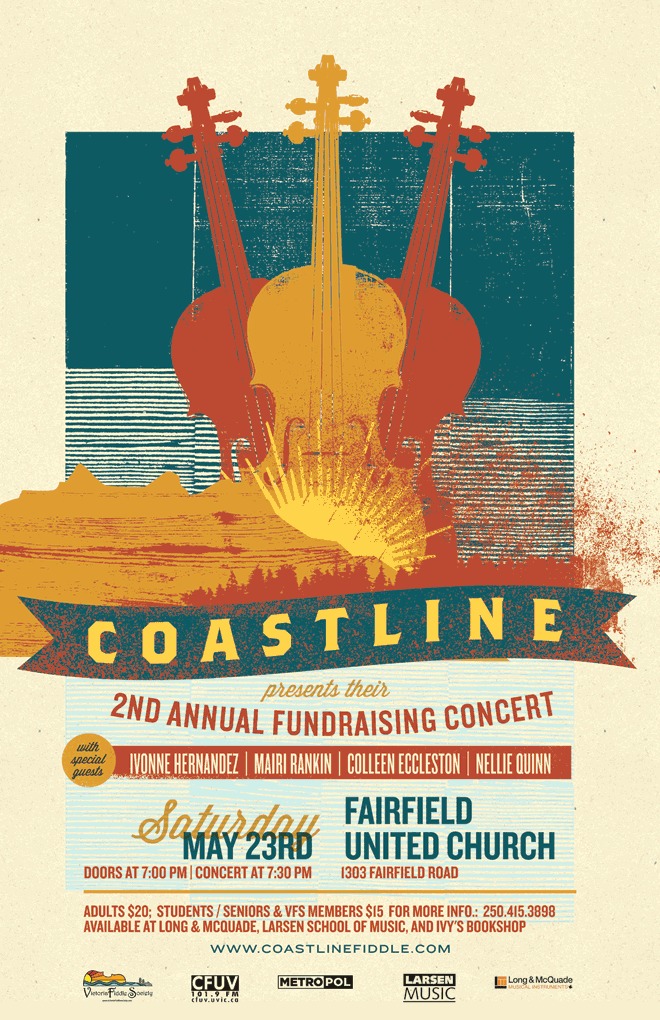 Coastline's Second Annual Fundraising Concert: Mairi Rankin, Ivonne Hernandez, colleen eccleston, Nellie Quinn @ Fairfield United Church May 23 2015 - May 6th @ Fairfield United Church