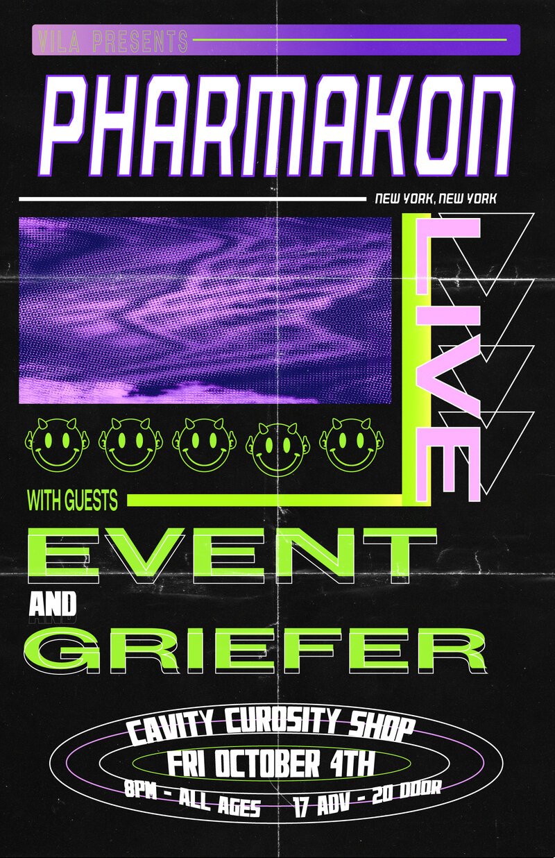 Pharmakon, griefer, Event @ CAVITY Curiosity Shop Oct 4 2019 - May 6th @ CAVITY Curiosity Shop