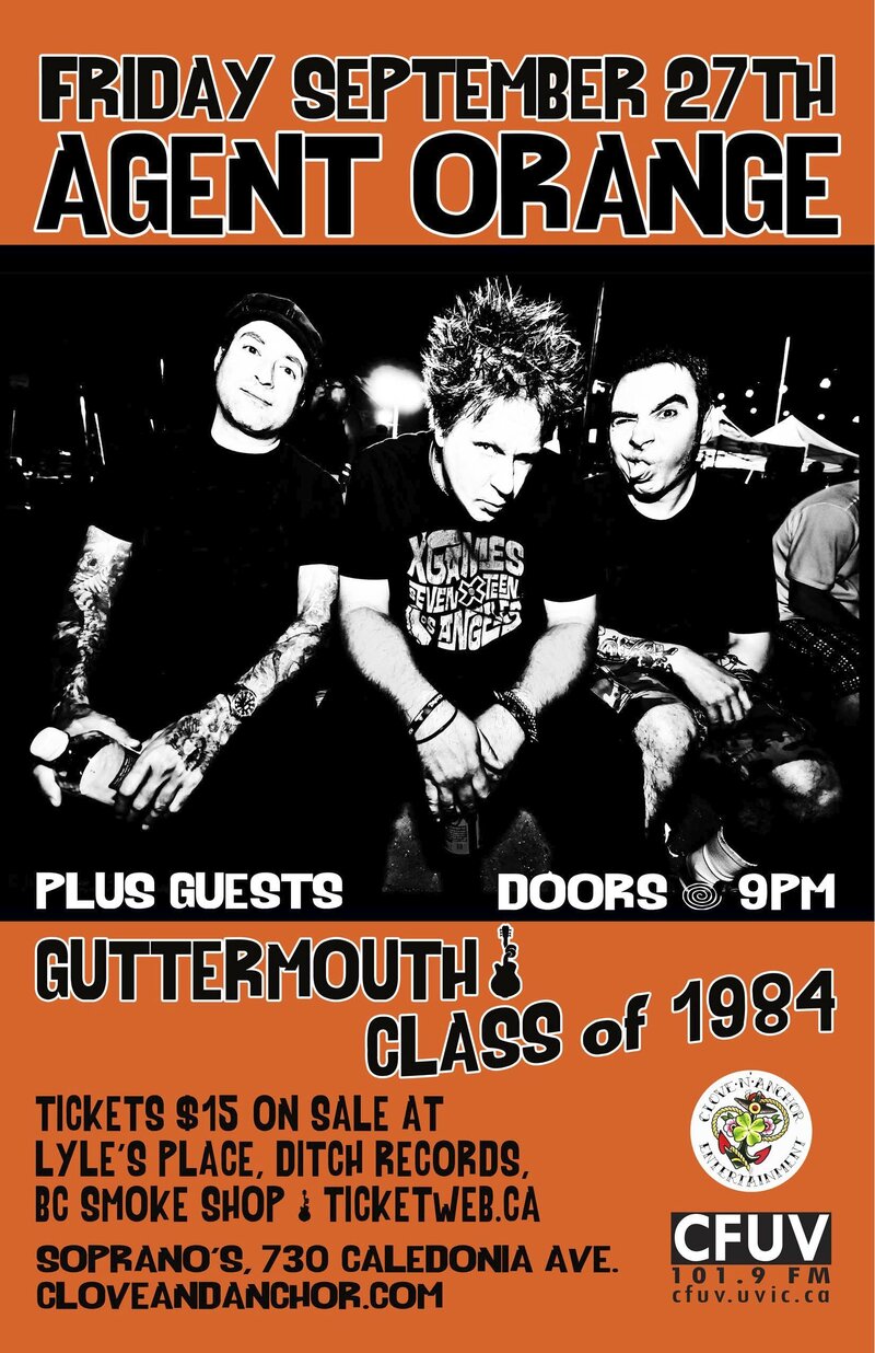 Guttermouth, Agent Orange, Class of 1984 @ Soprano's Sep 27 2013 - May 19th @ Soprano's