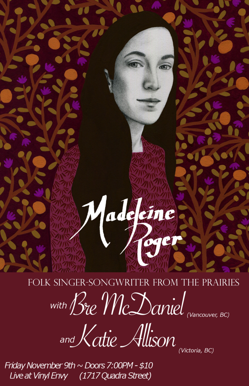 Madeleine Roger  (Winnipeg, MB), Bre McDaniel (Vancouver, BC), Katie Allison @ Vinyl Envy Nov 9 2018 - Jun 13th @ Vinyl Envy