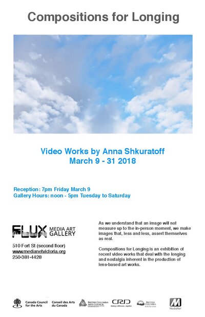 Compositions for Longing: Video Works by Anna Shkuratoff @ Flux Media Gallery - Mar 09, 2018