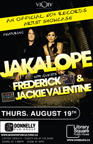 604 Records Showcase!: Jakalope, Jackie Valentine, Frederick @ Library Square Public House - Aug 19, 2010