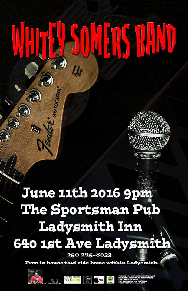 Good Music/Good Times: Whitey Somers @ Sportsman pub Jun 11 2016 - Apr 30th @ Sportsman pub