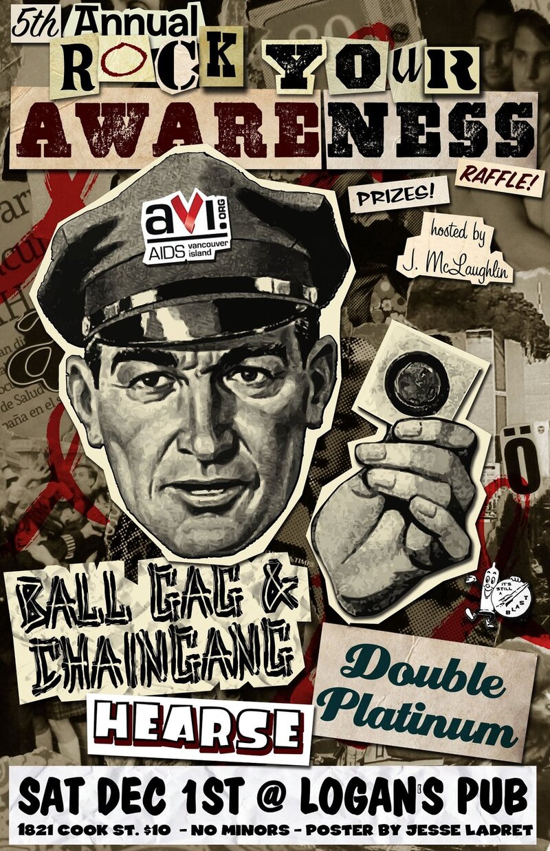 5th Annual Rock Your Awareness benefit for AVI ft.: Ball Gag n' Chain Gang, Double Platinum, Hearse @ Logan's Pub Dec 1 2012 - May 13th @ Logan's Pub