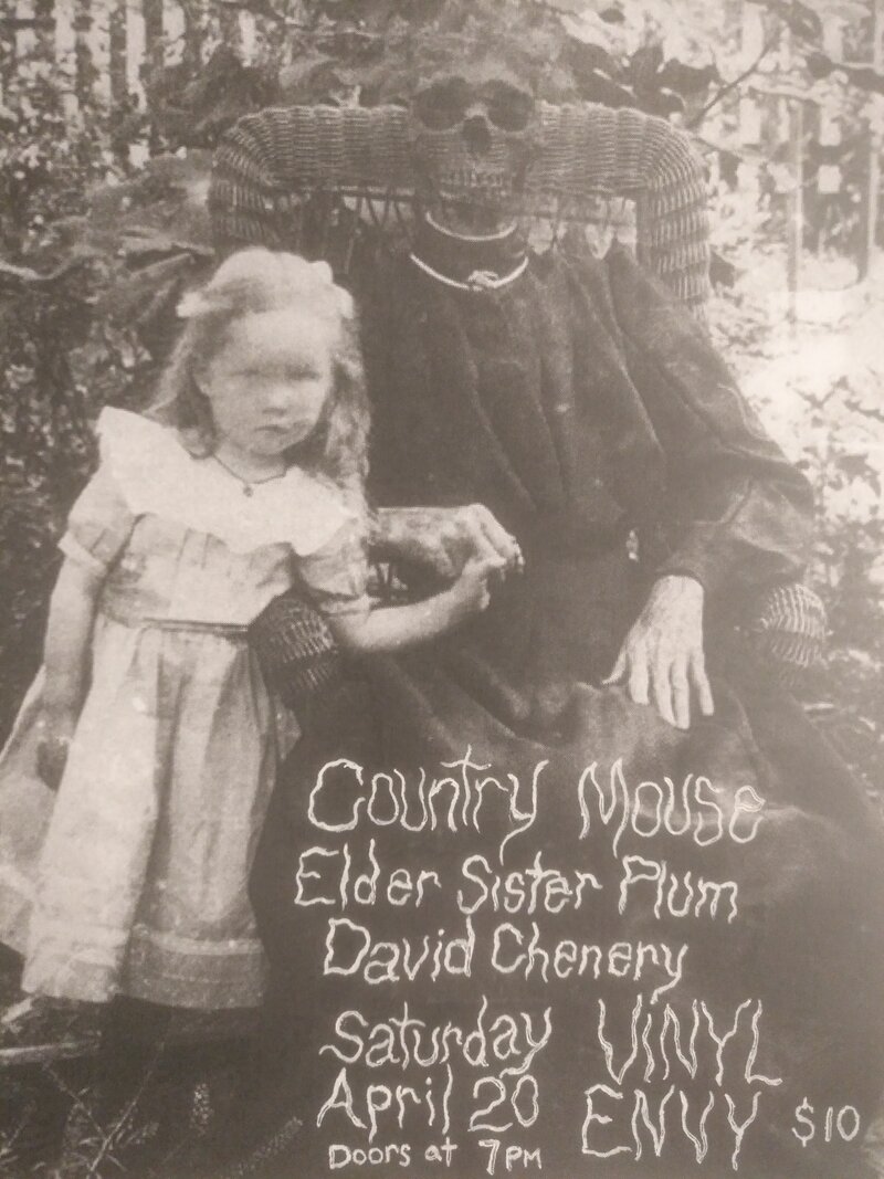 COUNTRY MOUSE (Nanaimo, BC), Elder Sister plum, David Chenery @ Vinyl Envy Apr 20 2019 - May 7th @ Vinyl Envy
