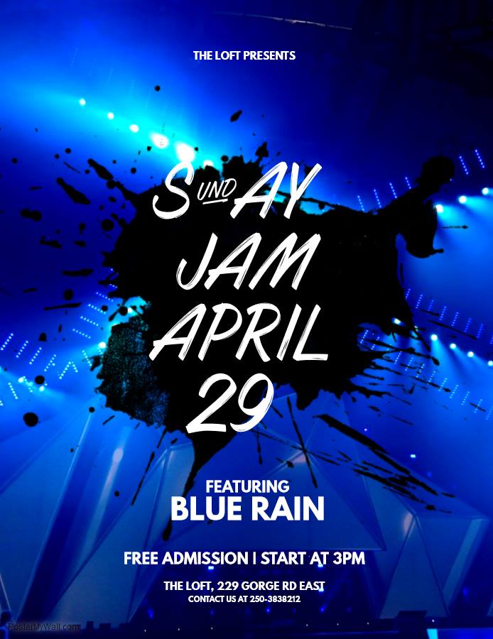 Sunday Jam at the Loft: Blue Rain @ The Loft (Victoria) Apr 29 2018 - Jun 6th @ The Loft (Victoria)