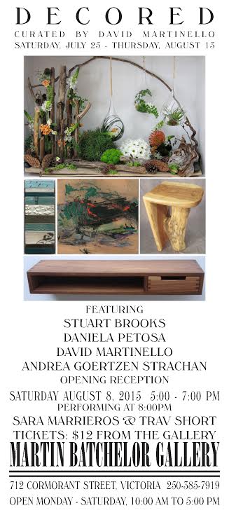Decored by:  Andrea Goertzen Strachan,  ,  Daniela Petosa ,  , David Martinello, Stuart Brooks @ Martin Batchelor Gallery Jul 24 2015 - Jun 6th @ Martin Batchelor Gallery