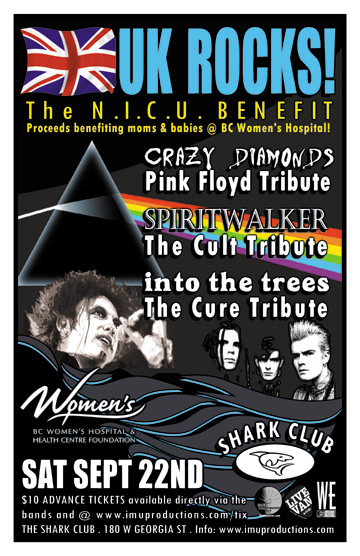 THIS SATURDAY! UK ROCKS!: Crazy Diamonds, Spiritwalker, INTO THE TREES @ Shark Club Sep 22 2012 - May 6th @ Shark Club