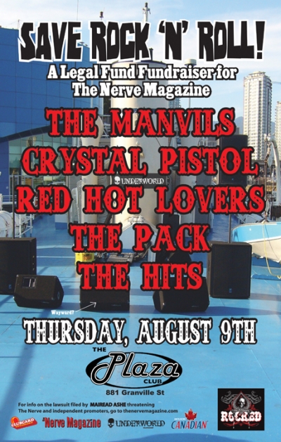 SAVE ROCK 'N' ROLL: The Manvils, Crystal Pistol, Red Hot Lovers, The Pack A.D., The Hits! @ Plaza Club Aug 9 2007 - May 9th @ Plaza Club