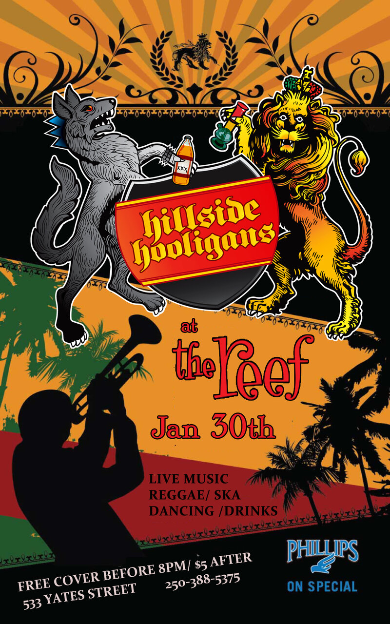Hillside Hooligans @ The Reef Jan 30 2014 - May 6th @ The Reef