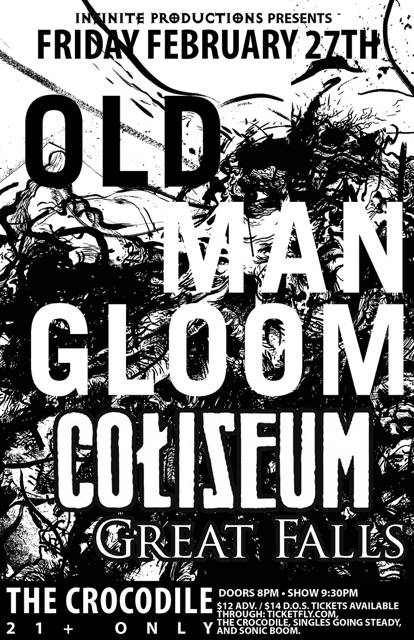 Old Man Gloom, Coliseum, Great Falls @ The Crocodile - Feb 27, 2015