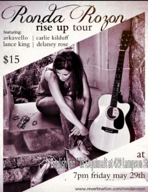 Ronda Rozon, Arkavello, Charlie Kilduff, Lance King, Delaney Rose @ English Inn May 29 2015 - May 8th @ English Inn