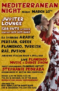 Stephanie Pedraza & live flamenco band @ The J Lounge Mar 25 2011 - May 6th @ The J Lounge