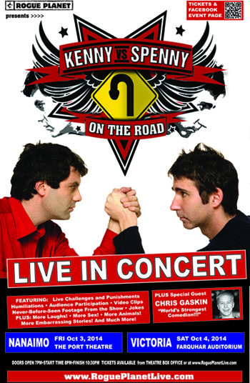 KENNY vs SPENNY vs VICTORIA: KENNY vs SPENNY, Chris Gaskin @ The Farquhar at UVic Oct 4 2014 - May 7th @ The Farquhar at UVic