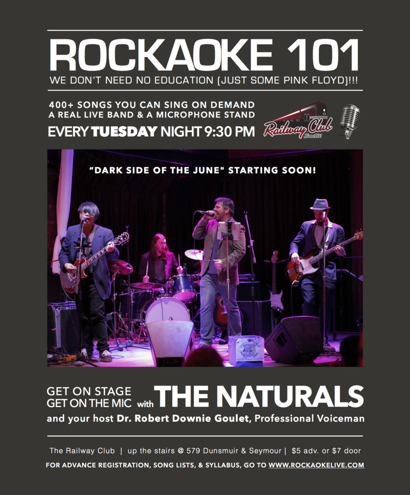 Rockaoke 101: Dark Side of The June FINALE: The Naturals @ Railway Club - Jun 23, 2015
