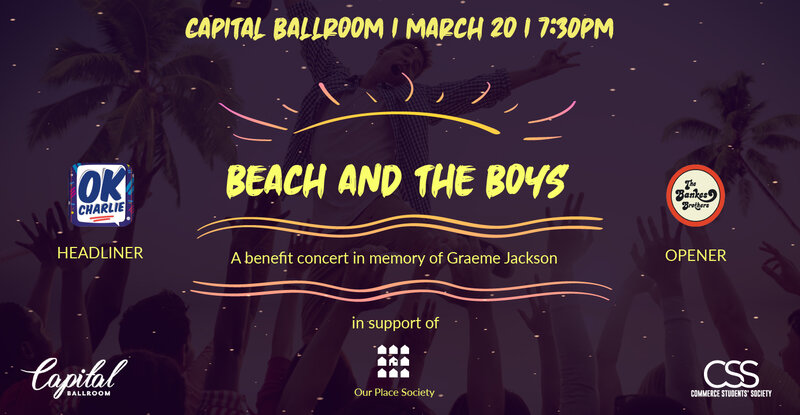Beach and the Boys Benefit Concert: OK Charlie , The Bankes Brothers @ Capital Ballroom Mar 20 2020 - May 12th @ Capital Ballroom