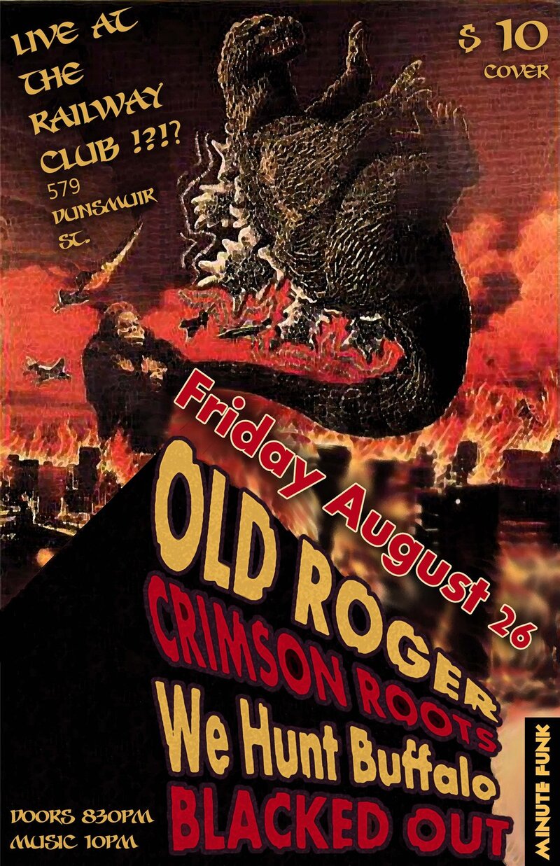 stoner rock that's fuzz-tastic!: Old Roger, Crimson Roots, We Hunt Buffalo, Blacked Out @ Railway Club Aug 26 2011 - May 7th @ Railway Club