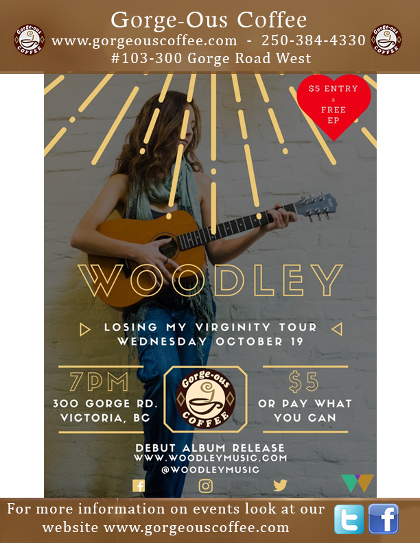 Woodley: Woodley @ Gorge-ous Coffee Sep 19 2016 - Jun 12th @ Gorge-ous Coffee