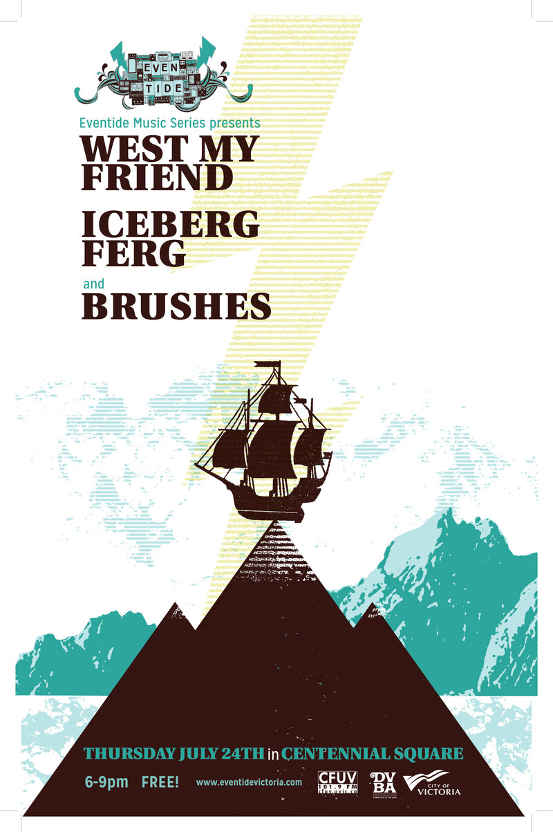 Eventide Music Series:: West My Friend, Brushes, Iceberg Ferg @ Centennial Square Jul 24 2014 - Jun 5th @ Centennial Square