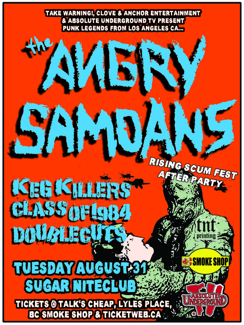 Punk Rock Legends play Victoria!: Angry Samoans, Class of 1984, The Doublecuts, AUTV Episode 10 Screening @ Capital Ballroom Aug 31 2010 - May 7th @ Capital Ballroom