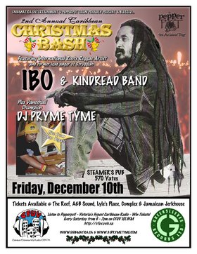 2nd Annual Caribbean Christmas Bash: IBO & Kindread Band, DJ PRYME TYME @ Steamers Pub Dec 10 2004 - May 5th @ Steamers Pub