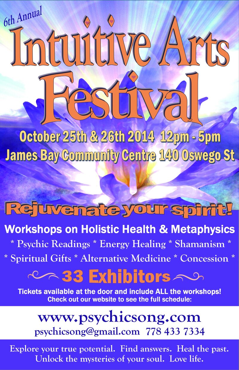 Intuitive Arts Festival @ James Bay Community Centre Oct 26 2014 - May 6th @ James Bay Community Centre