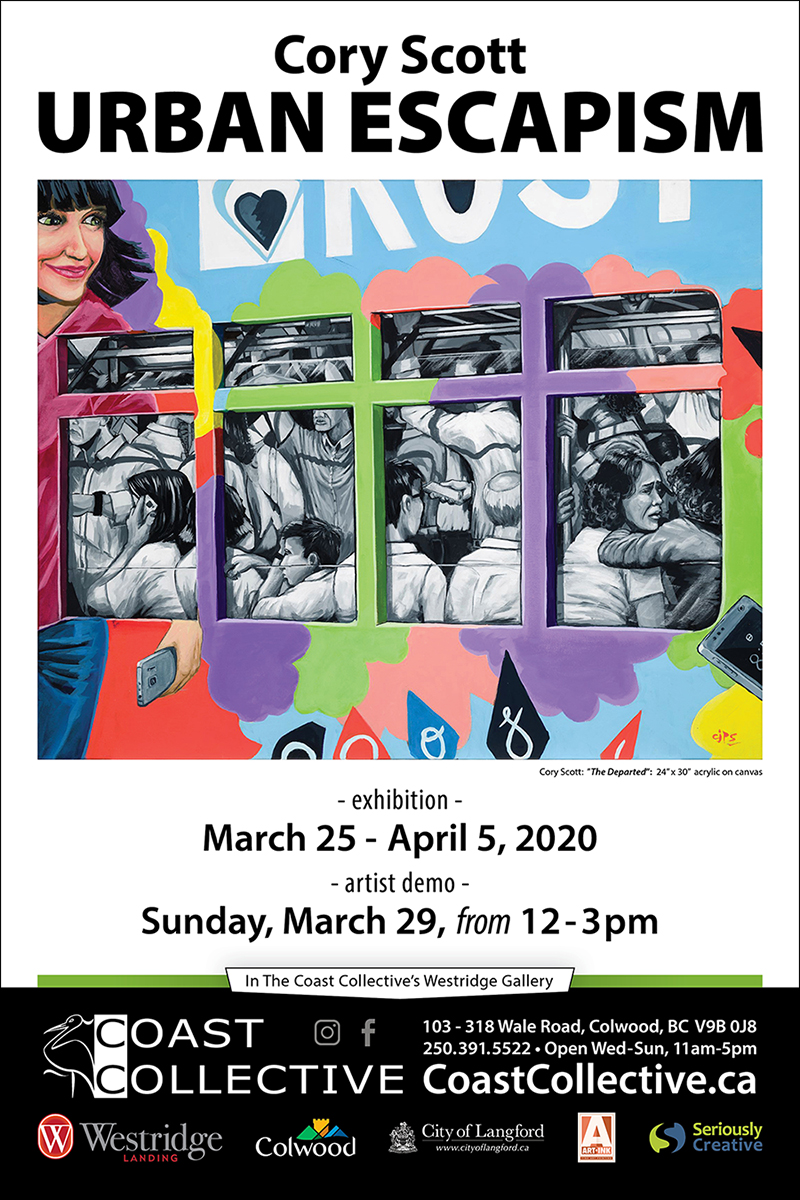 Urban Escapism at Coast Collective Gallery: Cory Scott @ Coast Collective Art Society Mar 25 2020 - May 7th @ Coast Collective Art Society